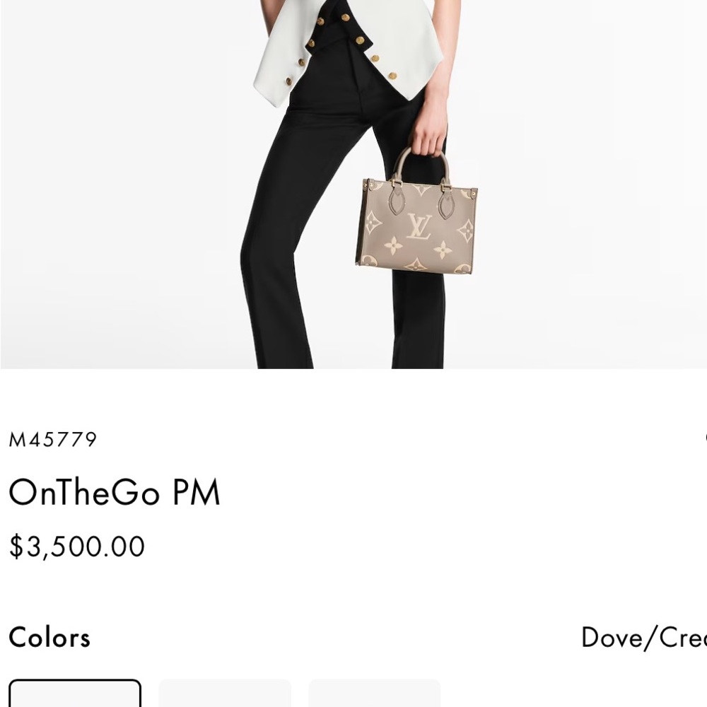 Louis Vuitton Gray and Cream Tote Bag